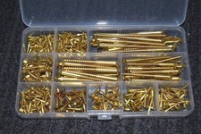 Brass Wood Screws No.3,4,5,6,8,10,12, All Gauges Solid Brass Slotted Countersunk