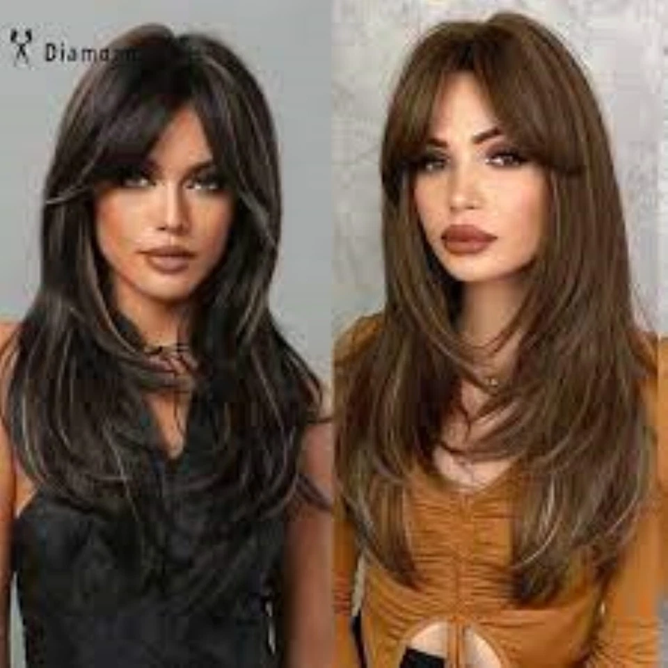 Kim Kardashian Honey Brown w/ Gold Highlights 24 in Elegant Wig - Image 3 of 4