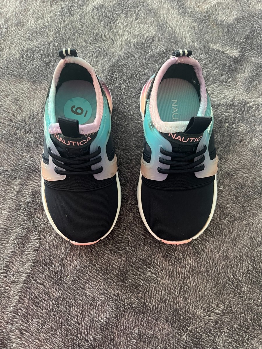 Nautica shoes for baby girl size Dark blue pink and light blue