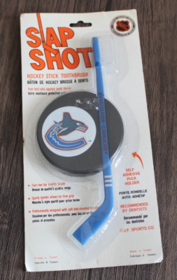 Vancouver Canucks 1990s Slap Shot Hockey Stick Toothbrush NOS Unopened Sealed