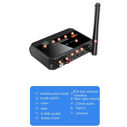 Bluetooth 5.3 Audio Music Wireless Receiver 3.5mm AUX Home Car Handsfree Adapter - Afbeelding 3 van 9