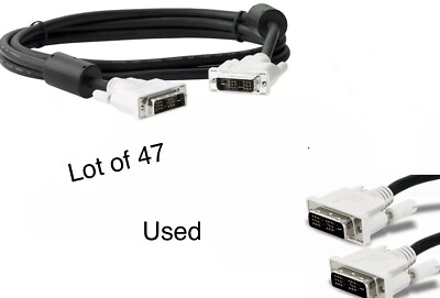 Lot of 47 USED DVI-D Single-Link Monitor Display Cables for LCD LED Desktop