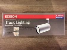 Track Lighting Roundback Round Back Lamp White/B Edison E2762P