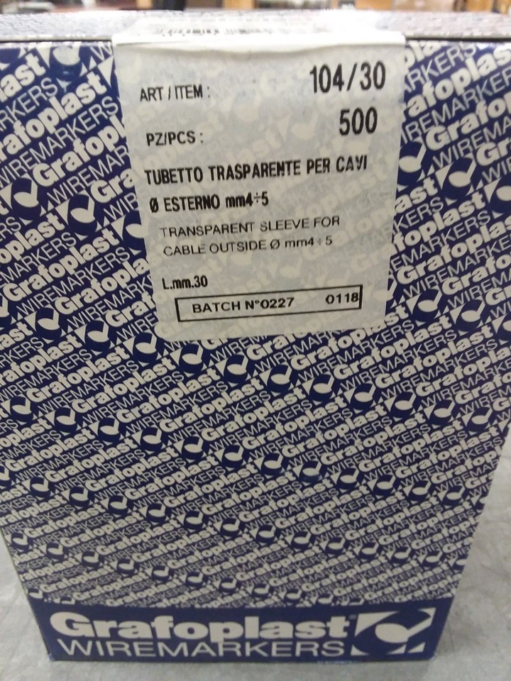 GRAFOPLAST 104/30 (Surplus New In factory packaging) WIREMARKERS | eBay