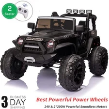 24V Electric Ride on Cars 2 Seaters Ride On Truck Motorized Vehicles for Kids