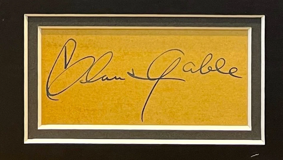 Clark Gable - Genuine Hand Signed Card, Photo Presentation (43cm x 33cm) & COA - Image 3 of 4