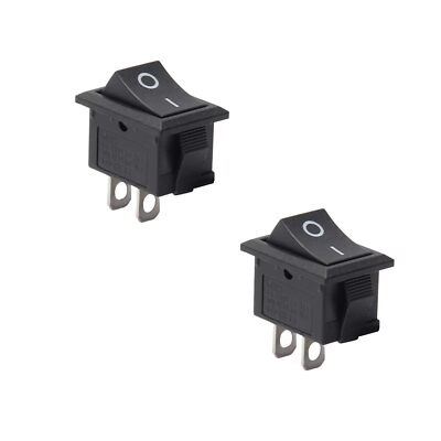 2pcs On/Off Boat Rocker Switch Toggle Switch Snap AC 250V/6A 125V/10A 2 Pin 2...