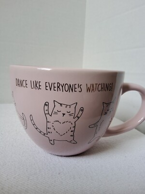 Cat Mug Extra Large Holds 2 Cups  (Dance Like Everyone's Watching)