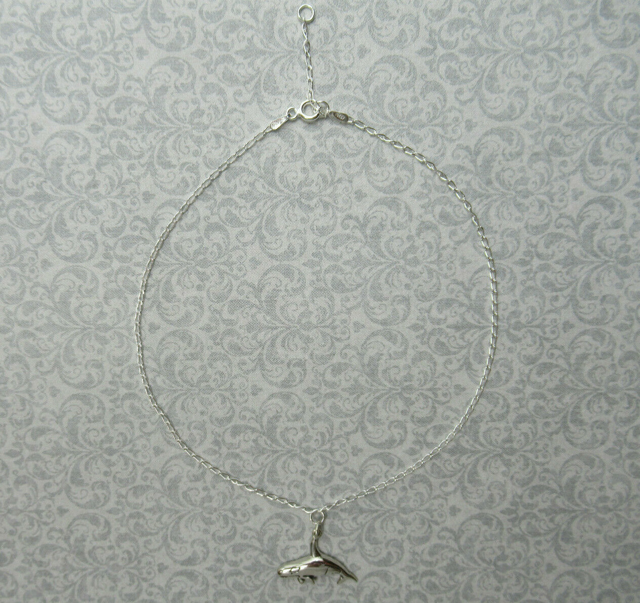 Killer Whale Ankle Bracelet Ocean Beach Fish Nautical Anklet 925 Sterling Silver eBay