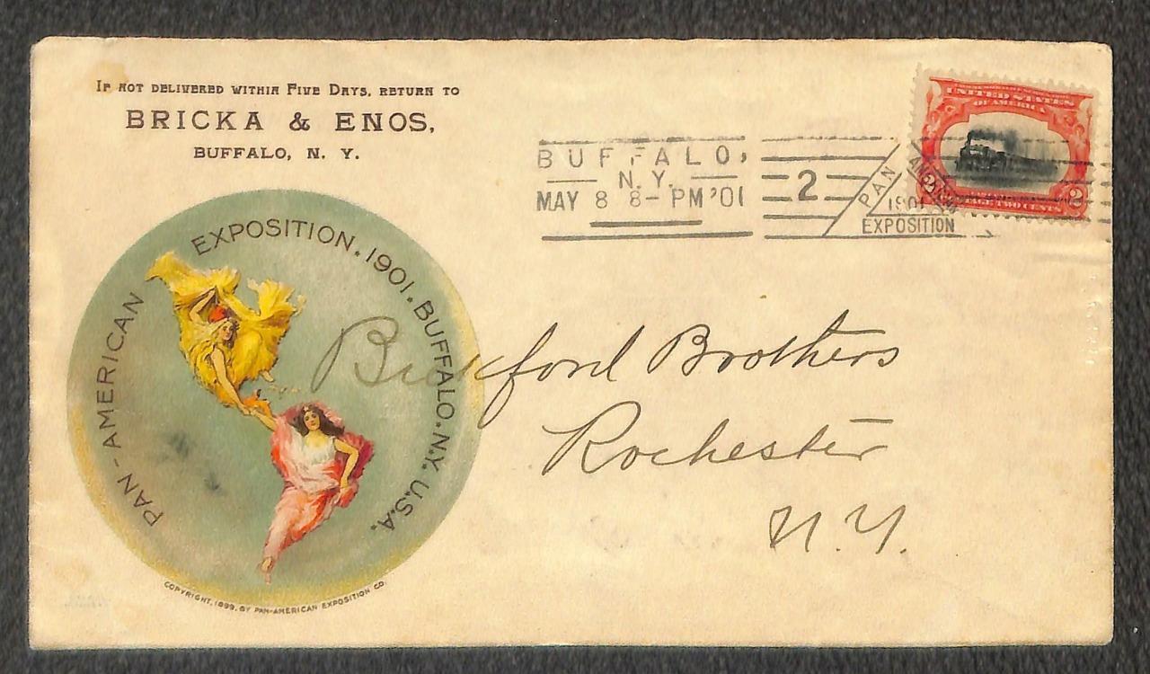 USA 295 STAMP BUFFALO NY BRICKA & ENOS PAN AMERICAN EXPOSITION CANCEL