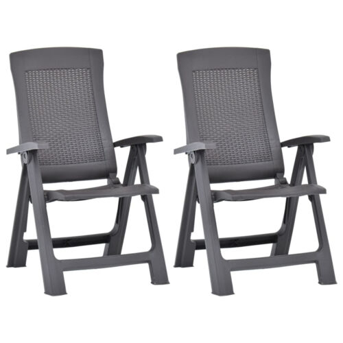 Garden Reclining Chairs 2 pcsMocca Y8P6