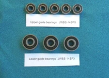 GUIDE BEARING SET FOR JET JWBS14-SFX BAND SAW UPPER AND LOWER GUIDE BEARINGS