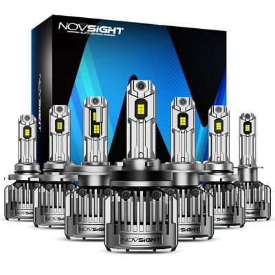 NOVSIGHT H11 9005 9006 H4 H7 H13 LED Headlight Bulbs High/Low Beam 6000K 40000LM