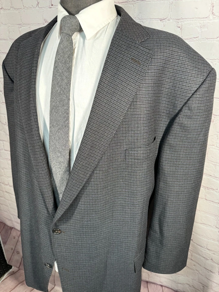 CM SILVER EDITION Mens Blue Gray BIG & TALL Sport Coat Blazer Jacket SIZE 58L - Image 2 of 4