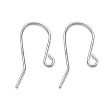 S925 Sterling Silver 9 French Earwire Hook Earrings Findings 10pcs, 5 Pairs
