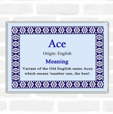 Ace Name Meaning Jumbo Fridge Magnet Blue | eBay UK