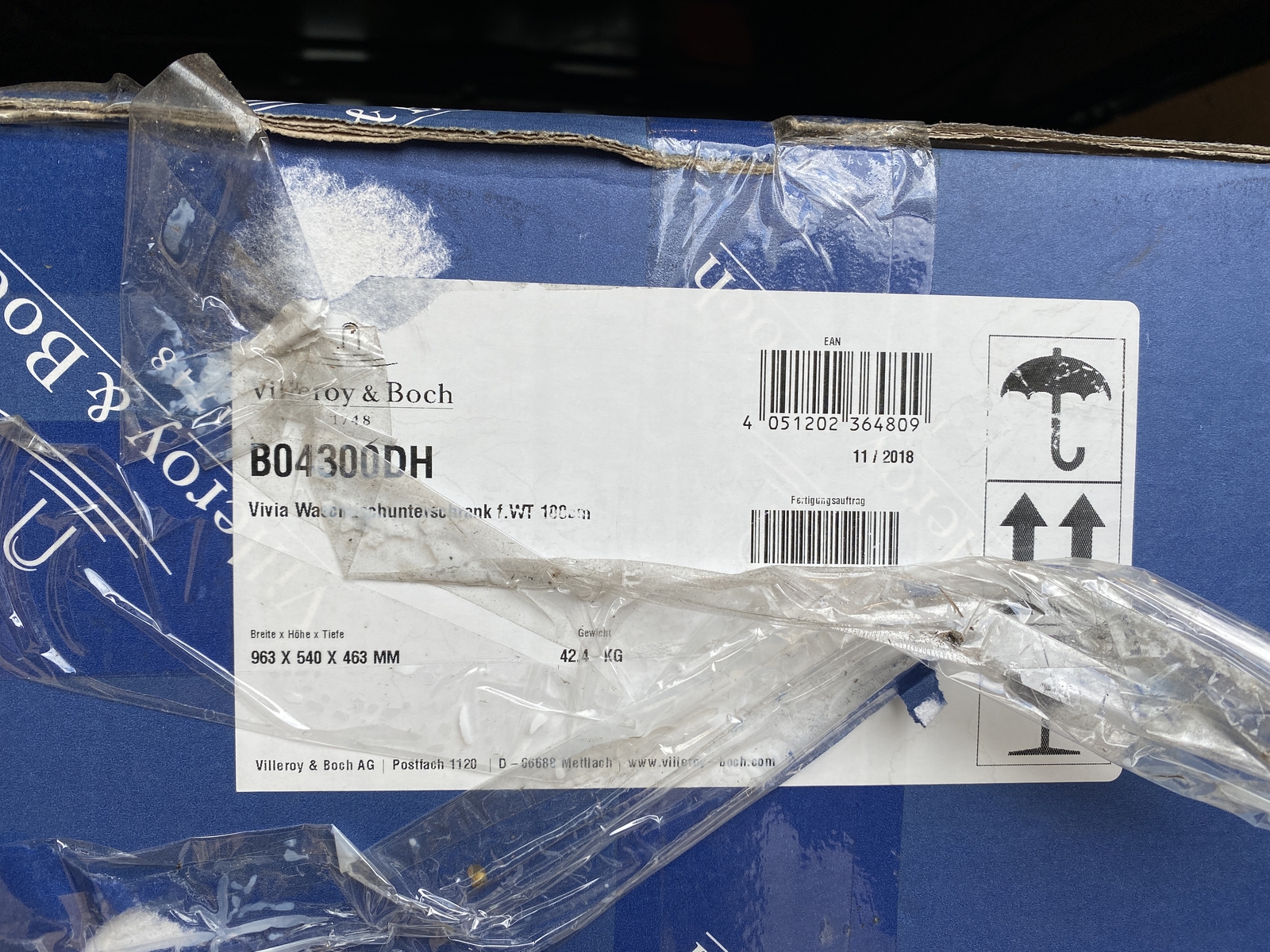 Villeroy and Boch Vivia Wall Hung Vanity Unit 1000 gloss white B04300DH