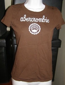 Abercrombie Kids Girls Xl Logo T Shirt Coffee Brown Ebay