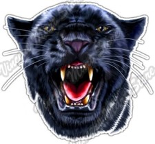 Black Panther Puma Cougar Cat Animal Angry Car Bumper Vinyl Sticker Decal 4"X5"