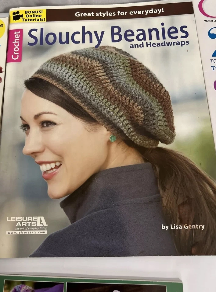 Lot of 6 Crochet Project Magazines Hats, Sweaters, Scarves, Accessories Plus - Image 3 of 4