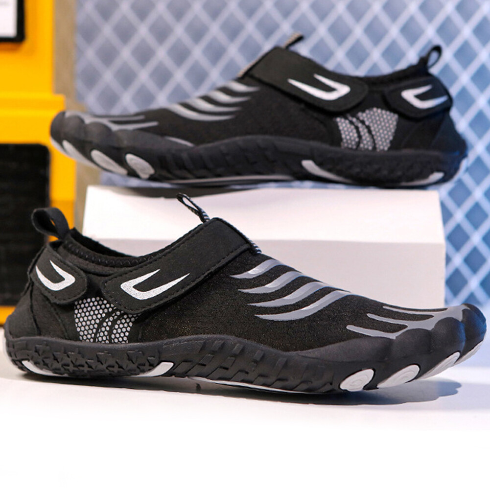 Unisex Climbing Sneakers with Hoop&Loop Water Shoes for Men Women (Black 43) eBay