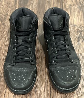 Nike Air Jordan 1 Mid Triple Black 554724 011 Mens Size 13 | eBay