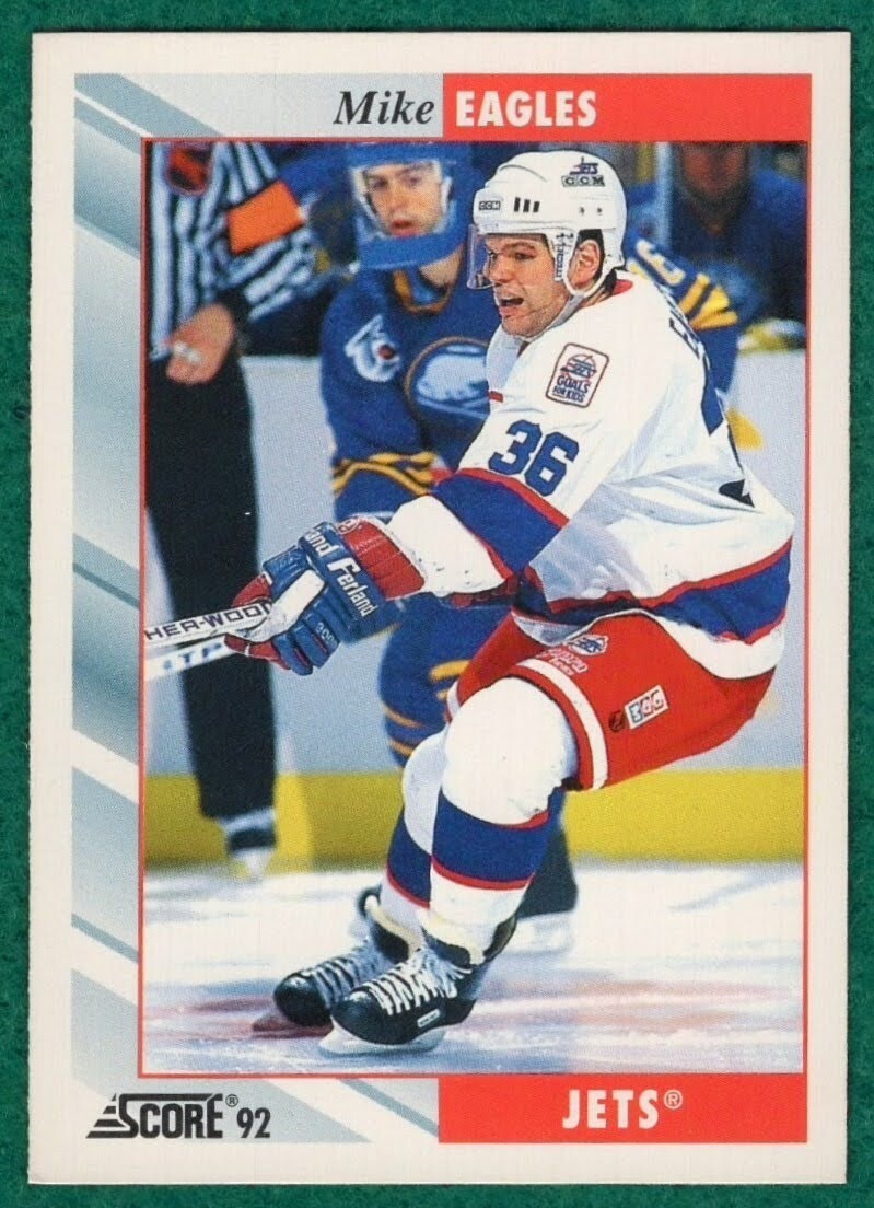 Mike Eagles - 1992-93 Score #345 - Winnipeg Jets Hockey Card