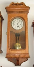 Antique French Japy Freres 1/4 Hour Westminster Chime Deeply Carved Wall Clock