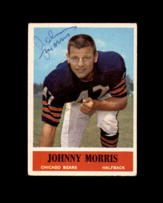 Johnny Morris Signed 1964 Philadelphia Gum Chicago Bears Autographed
