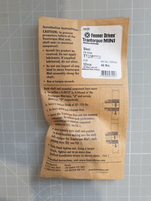 Fenner Drives Trantorque Mini Steel TTQM1223 12mm