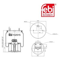 febi bilstein 102515 Luftfederbalg Mit Kunststoffkolben FüR Bergische Achsen