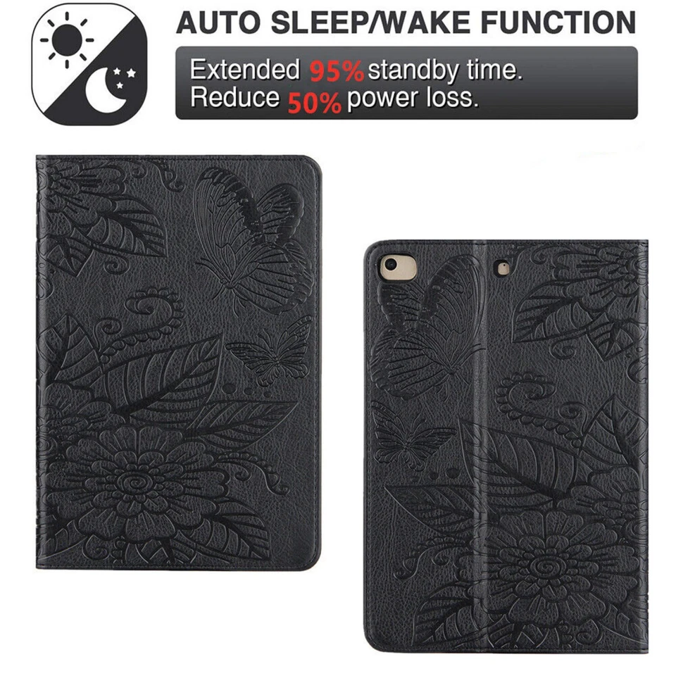 for iPad 5th/6th/7th/8th/9th Generation Mini 6 PU Leather Flip Stand Case Cover - Image 4 of 4