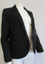 MICHAEL KORS black virgin wool open- front style blazer sz 6