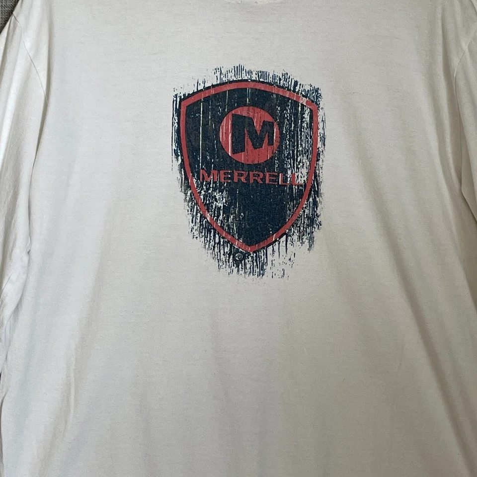 Merrell Shirt Mens Small Long Sleeve White Logo Hiking - Image 2 of 4