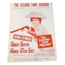 The Second Time Around Sheet Music Debbie Reynolds 1960 Vintage