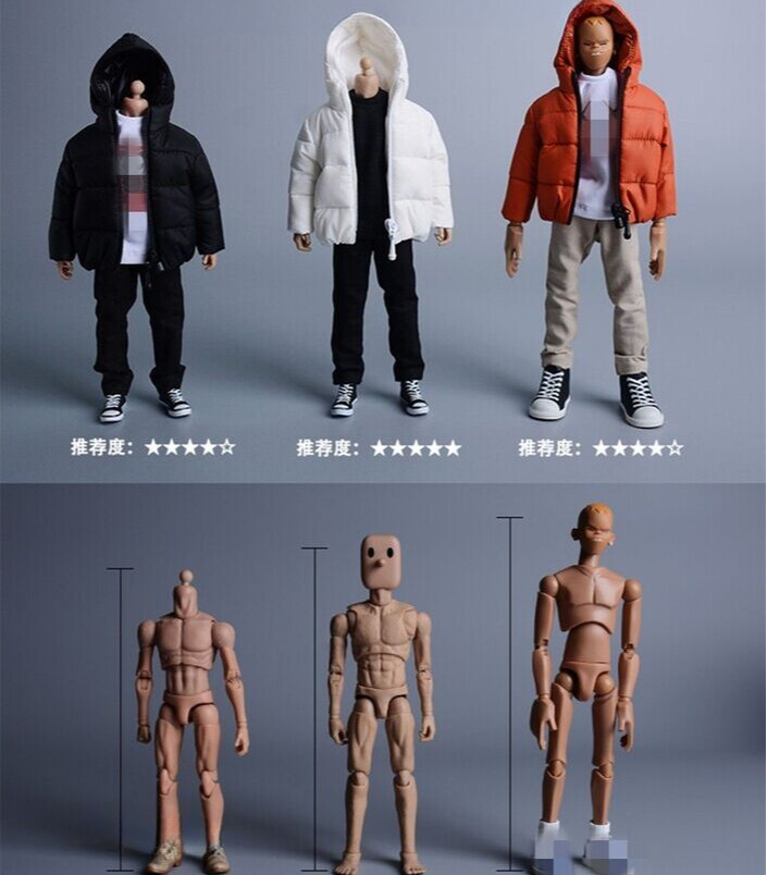 ALTRA Piumino cappotto vestiti 6" uomo action figure scala 1:12 vari colori