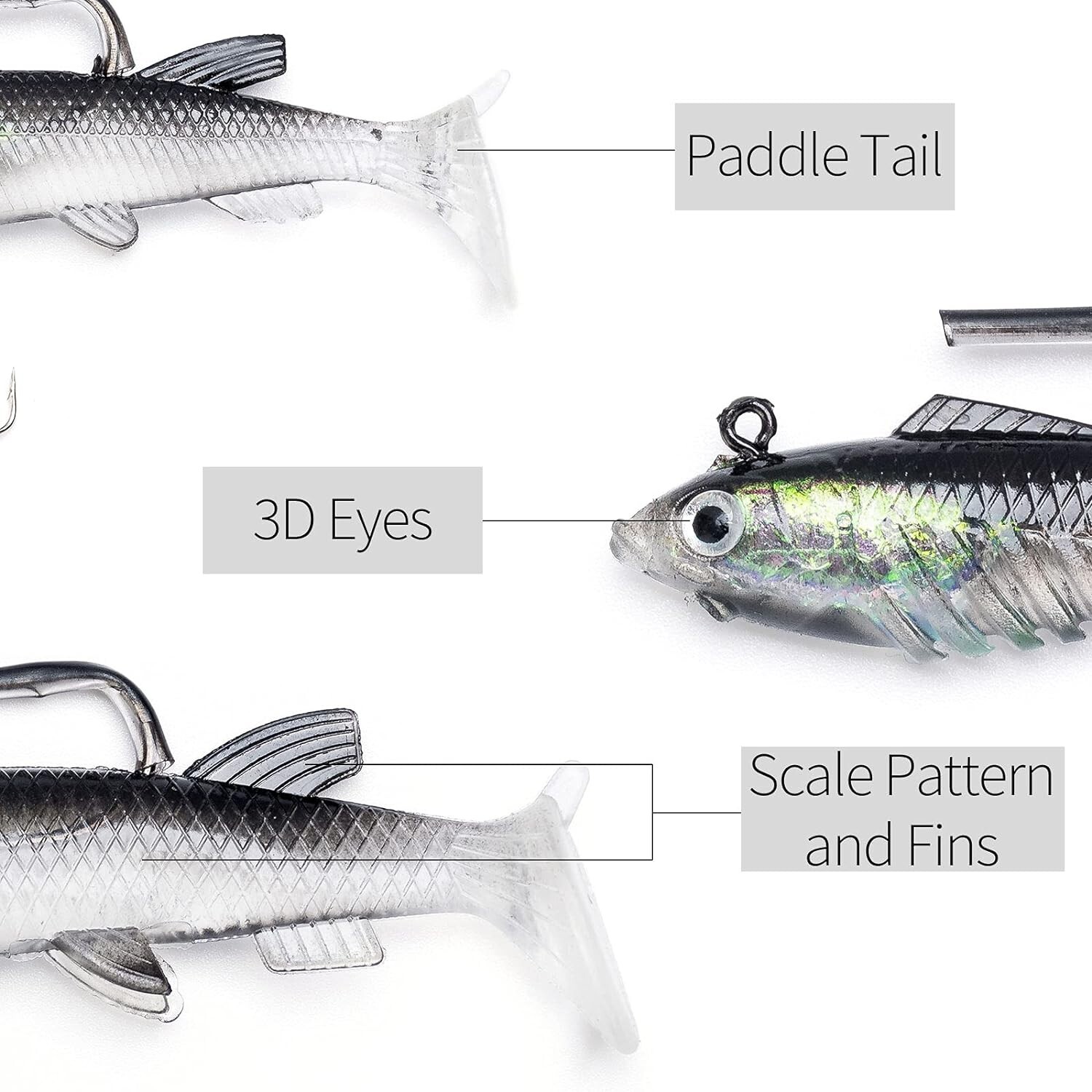 Premium 60-Piece Fishing Lure Kit with 5 Tackle Boxes - Versatile Spinner Set - Image 6