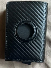 Airtag Wallet for Men，Mens Wallet Card Holder for Airtag：Top Grain Leather Smart