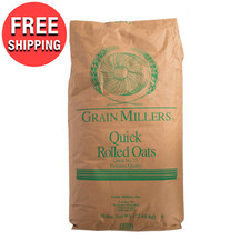 Commercial Supply 50 lb. Large Bulk Bag Quick Rolled Oats Whole Grain Food Meal