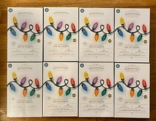 1 Lot of 8 Boxes Wondershop Item E3 25 Lights Per Box Multicolor Faceted LED C9