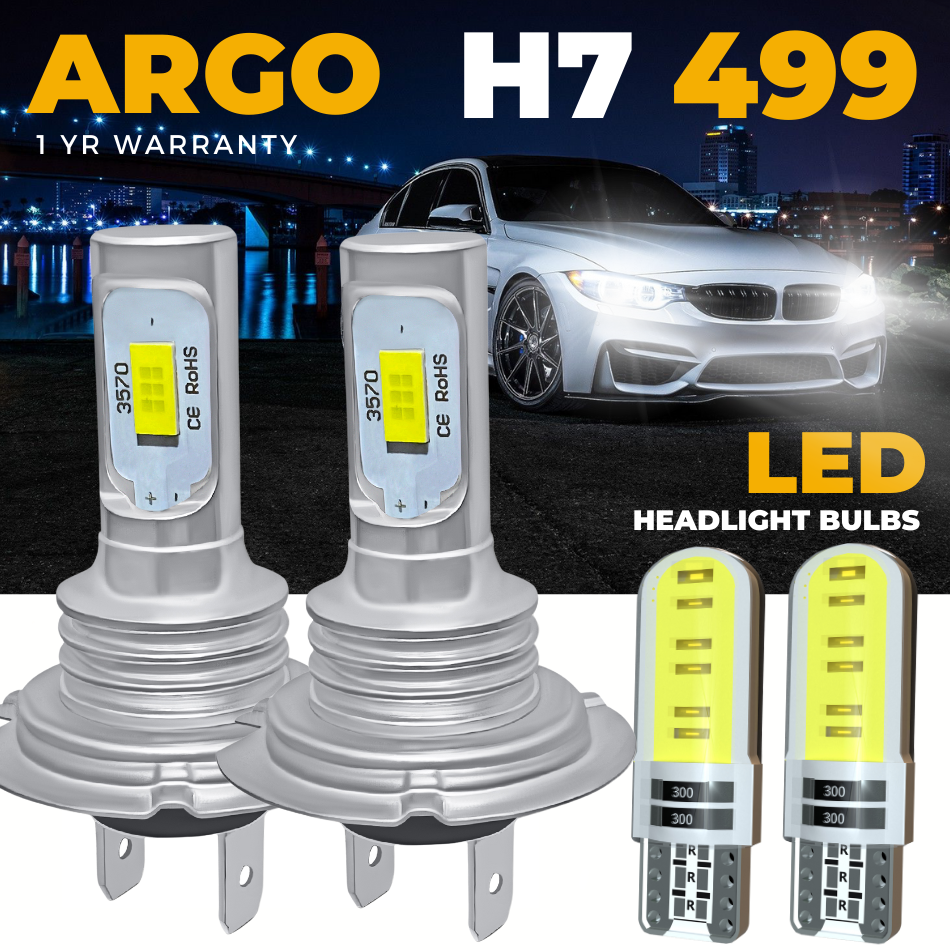 For Vauxhall Mokka 2012-2019 - 2x H7 Xenon 6000K White LED Headlight