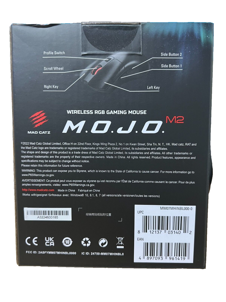 Mad Catz M.O.J.O. M2 Ergonomic Performance Wireless Gaming Mouse