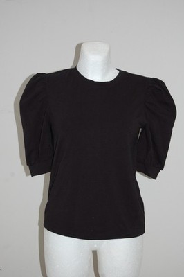 THE DROP - GR. M - T-Shirt schwarz kurze Puffärmel