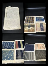 Japanese Antique Swatch Edo Sample Textile Book fabricks Kimono