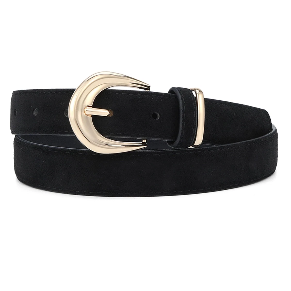Suede Medium Black Belts for Women for sale | eBay display picture 1