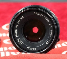 Canon FD 50mm f/1.8 Lens FD Mount Fully Functional Clean Glass Book