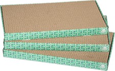 XL Wide Corrugate Cat Scratchers 3 Piece Set With Door Clips Furniture Protector