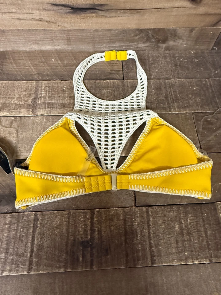 ⚡️Biquíni de natação Victoria's Secret crochê duas peças parte superior M parte inferior NOVO⚡️ - Imagem 3 de 4