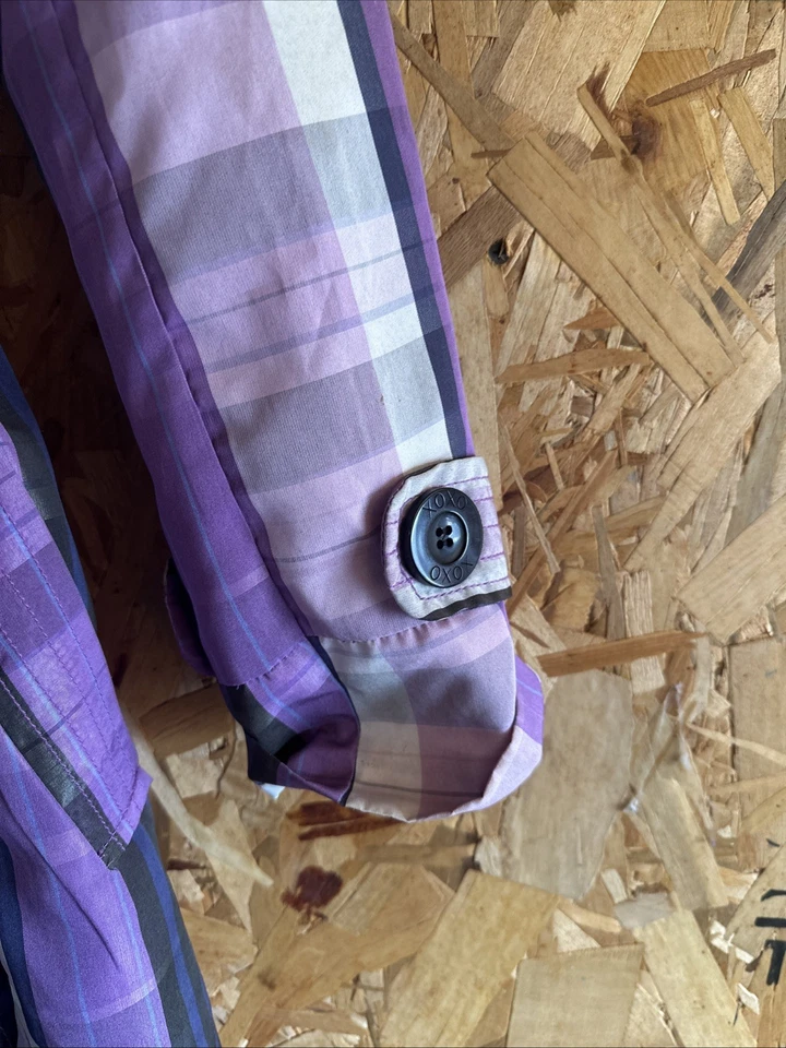 XOXO траур славы фиолетовый/черный Gingham клетку двубортный Peacoat - Изображение 4 из 4