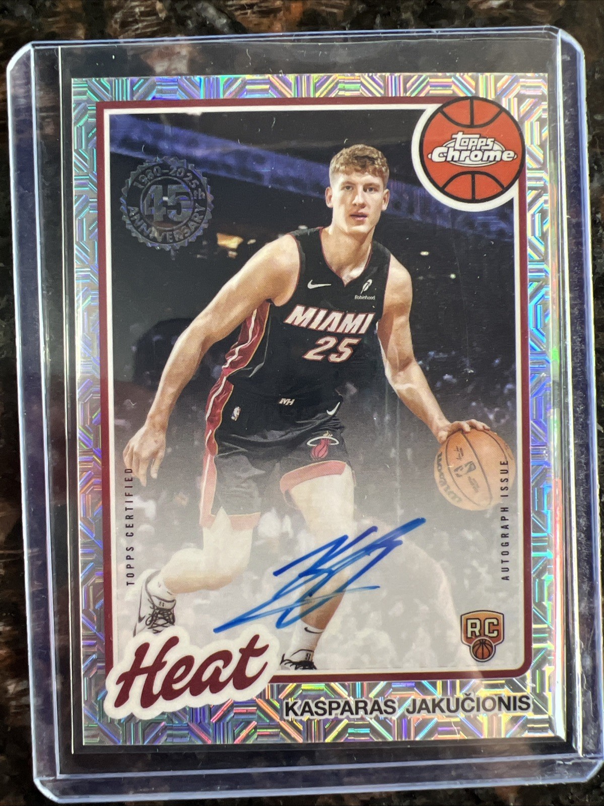 2025 Topps Basketball - Kasparas Jakucionis Silver Mojo RC Rookie Auto Heat
